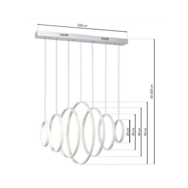 MILAGRO ML335 LAMPA WISZĄCA VERTIGO 96W LED