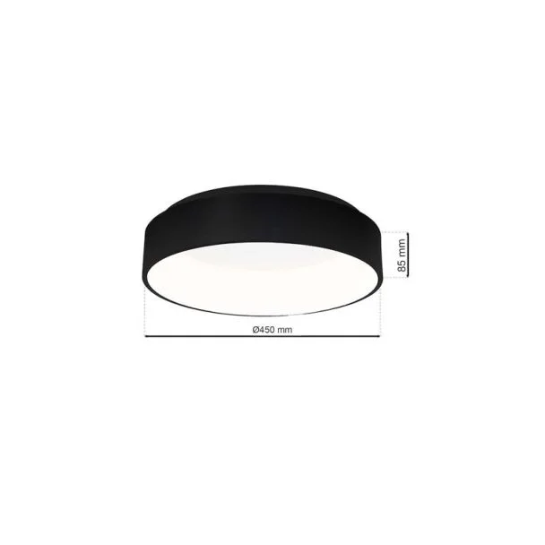 MILAGRO ML3832 Plafon OHIO BLACK 40W LED 3000K-4000K