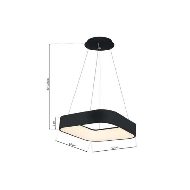 MILAGRO ML570 LAMPA WISZĄCA ASTRO BLACK 40W LED 3000K-4000K