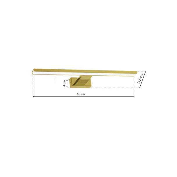 MILAGRO ML5734 Kinkiet SHINE GOLD 60cm 13,8W LED