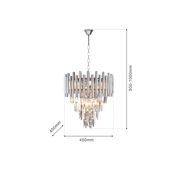 MILAGRO ML5991 Żyrandol MADISON CHROME 9xE14
