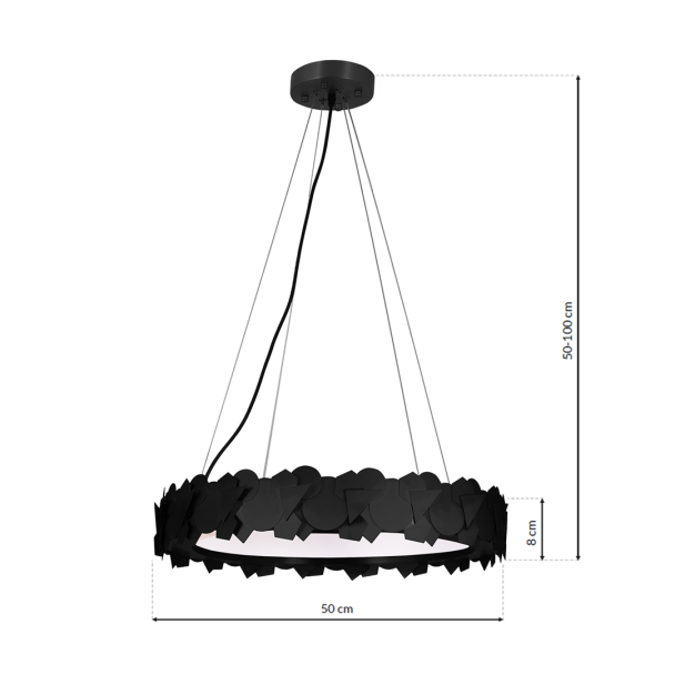 MILAGRO ML6157 Lampa wisząca SOHO BLACK 24W LED