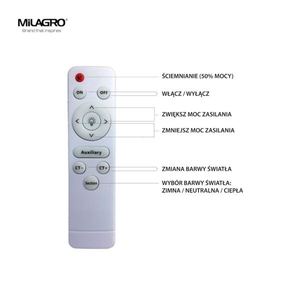 MILAGRO ML6184 Plafon NOTE PINK 45W LED Ø480 mm