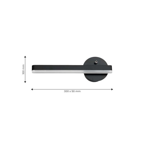 MILAGRO ML6346 Kinkiet SYDNEY 6W LED BLACK lewy