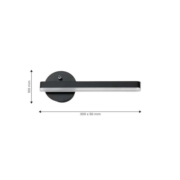 MILAGRO ML6348 Kinkiet SYDNEY 6W LED BLACK prawy