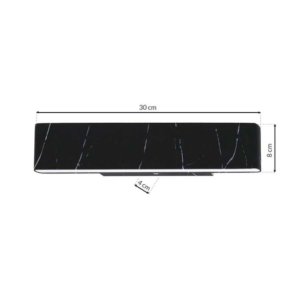 MILAGRO ML6471 Kinkiet PIERCE BLACK 12W LED