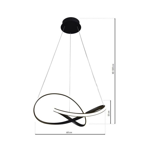 MILAGRO ML6771 LAMPA WISZĄCA CAPPIO BLACK 36W LED