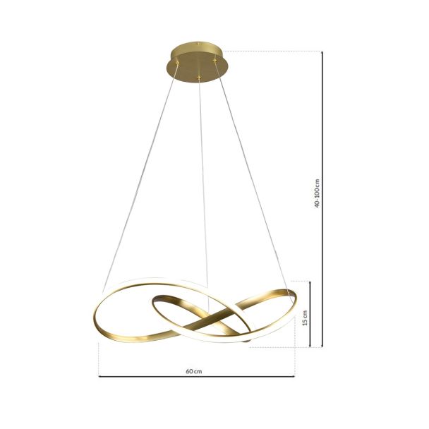MILAGRO ML6772 LAMPA WISZĄCA CAPPIO GOLD 36W LED