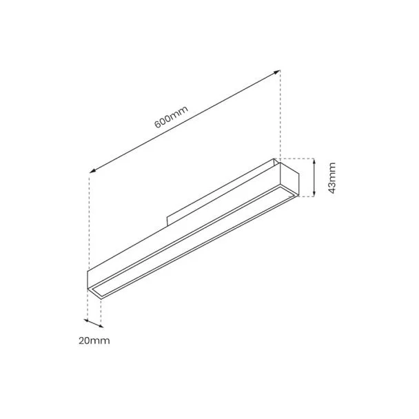 MILAGRO ML7147 Magnetic track 20mm 24W 4000K  L600mm