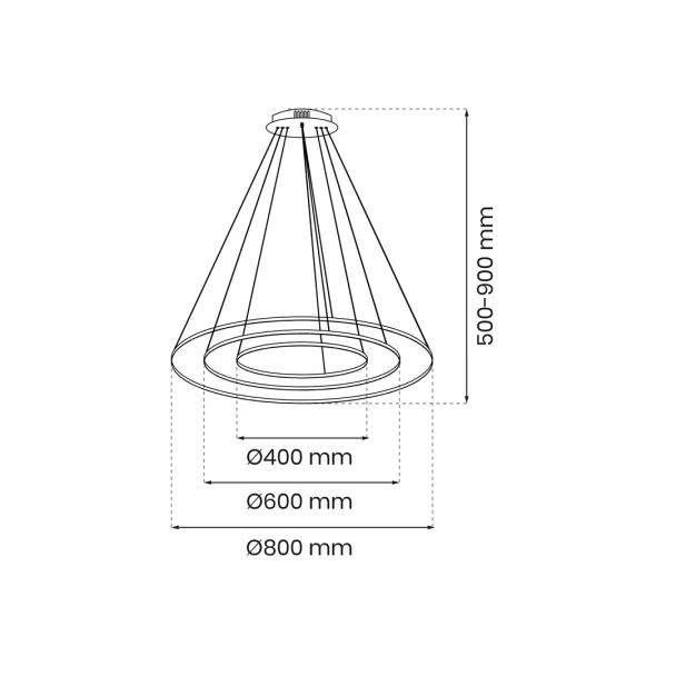 MILAGRO ML7945 Lampa wisząca ROTONDA BLACK 93W LED