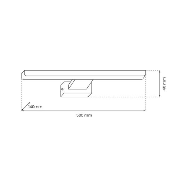 MILAGRO ML8238 Kinkiet PINTO GOLD 12W LED 50cm