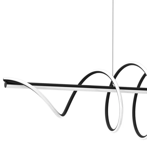 MILAGRO ML8608 LAMPA WISZĄCA TWIST BLACK 90W LED