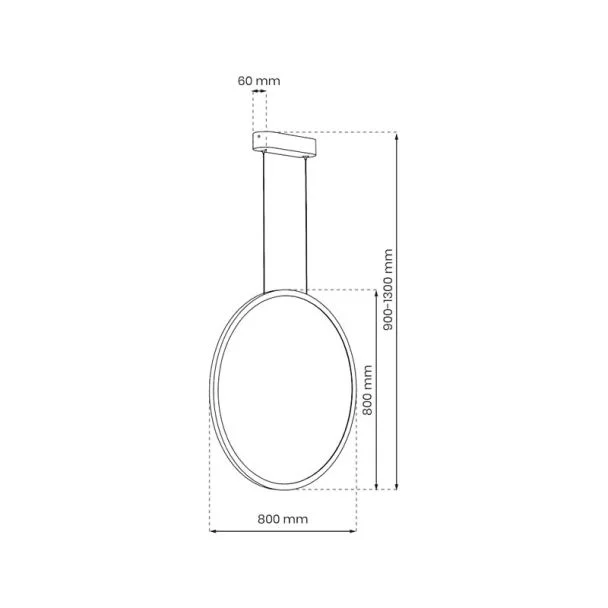 MILAGRO ML8856 Lampa wisząca Saturno Black 46W LED