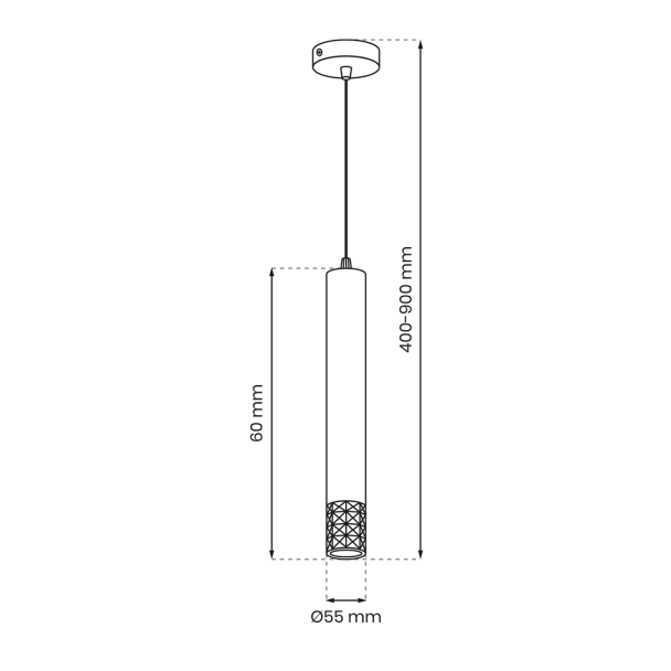MILAGRO ML8878 Lampa wisząca TUBI WHITE 1xGU10
