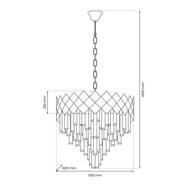 MILAGRO ML8889 Żyrandol CARISMA CHROME 9xE14
