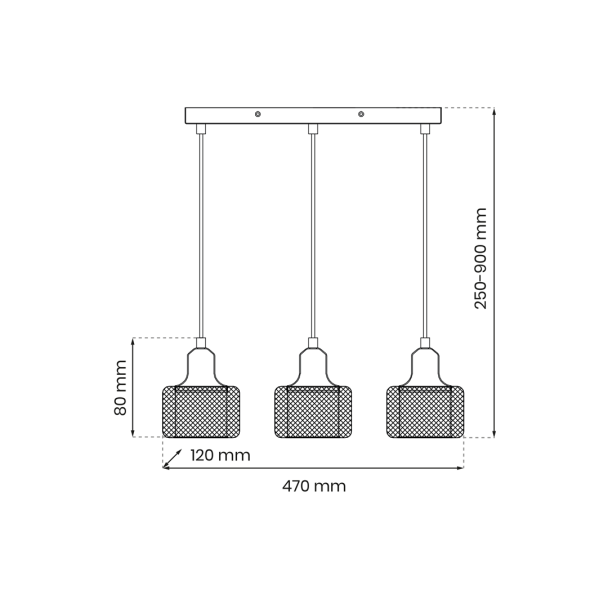 MILAGRO ML9748 Lampa wisząca LUMI 3xG9