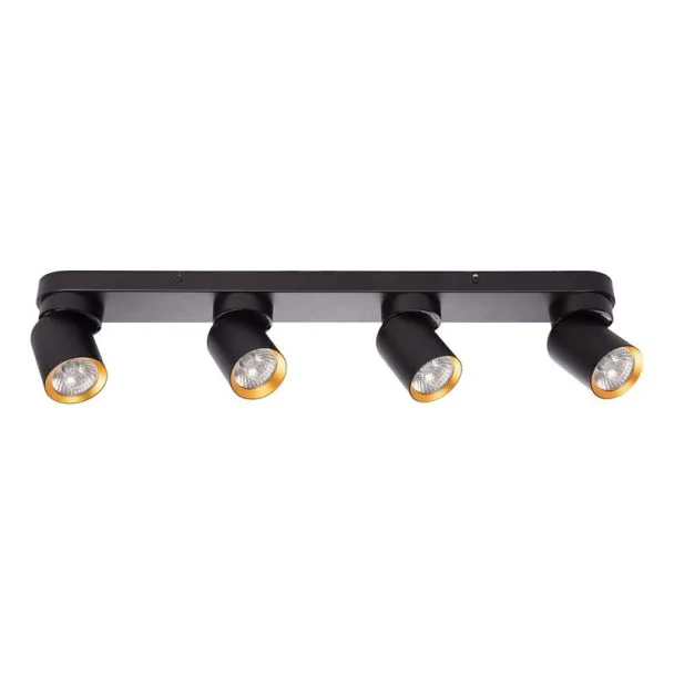 MILAGRO ML9939 Lampa Sufitowa Andy 4xGU10 czarny+złoty