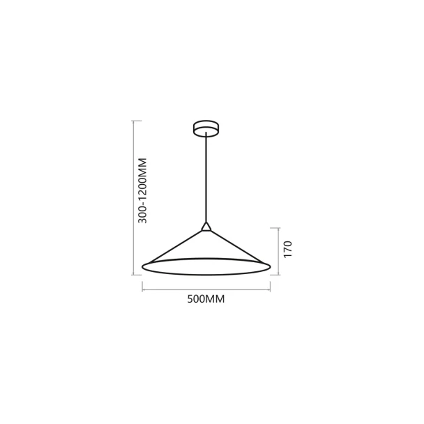 MILAGRO MLP0645 Lampa wisząca Fuji Ø50cm 1xE27