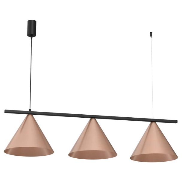 MILAGRO MLP0940 Lampa wisząca CAPITAL CZARNY-MIEDZIANY 3XGX53