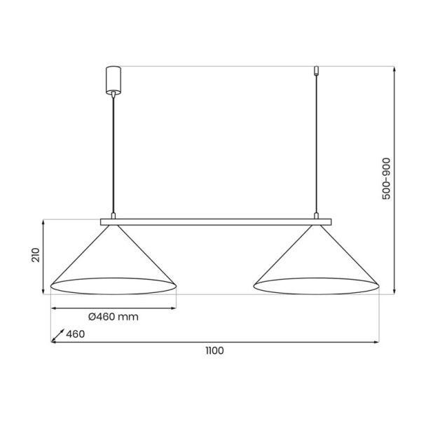 MILAGRO MLP1529 Lampa wisząca CAPITAL BLACK/GREEN 2XGX53