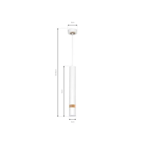 MILAGRO MLP6301 Lampa wisząca JOKER WHITE/WOOD 1xGU10