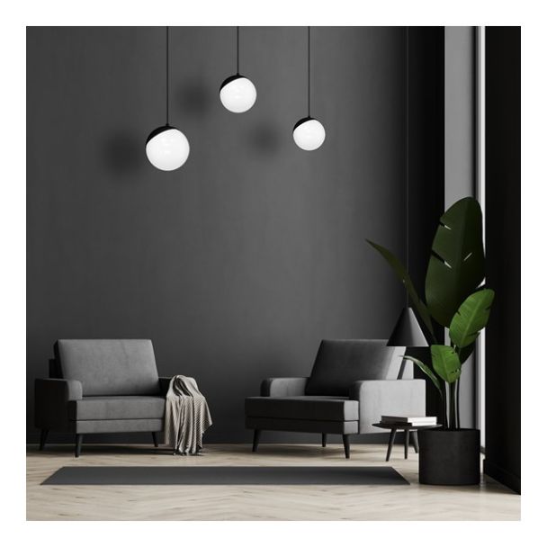 MILAGRO MLP7237 Lampa wisząca SFERA BLACK 3xE14