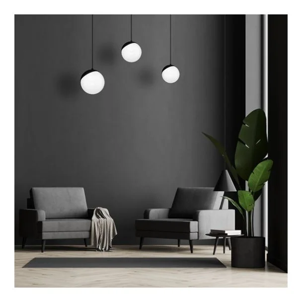 MILAGRO MLP7237 Lampa wisząca SFERA BLACK 3xE14