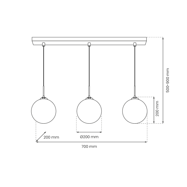 MILAGRO MLP8415 Lampa wisząca REFLEX 3xE14