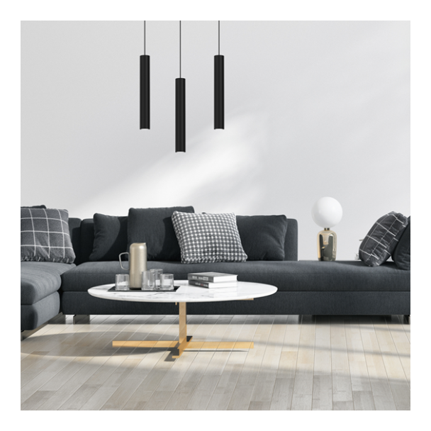 MILAGRO MLP8792 Lampa wisząca HUDSON BLACK 3xGU10
