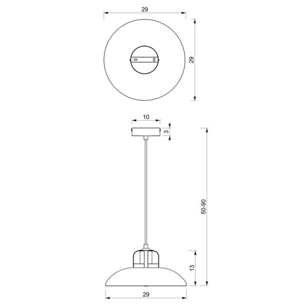 MILAGRO MLP8906 Lampa wisząca FELIX BLACK/GOLD 1xE27