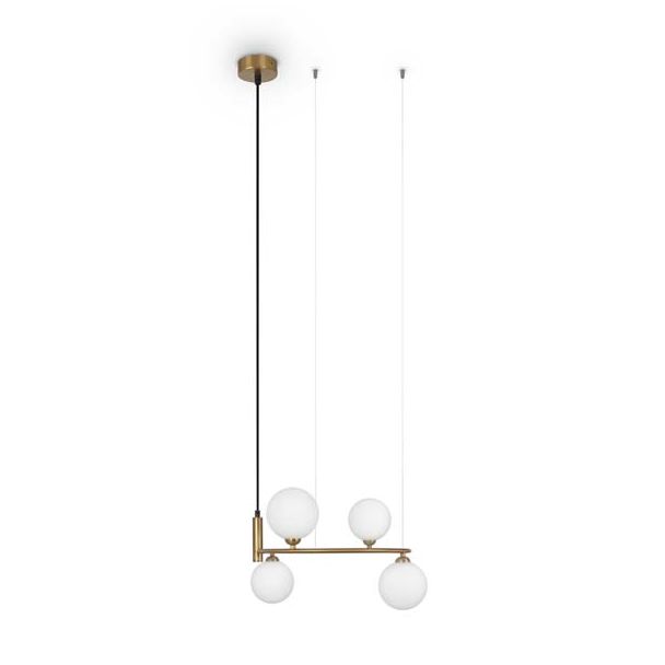 MAYTONI MOD013PL-04BS1 Ring lampa wisząca mosiądz