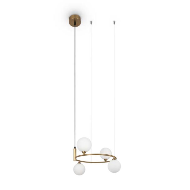 MAYTONI MOD013PL-04BS1 Ring lampa wisząca mosiądz