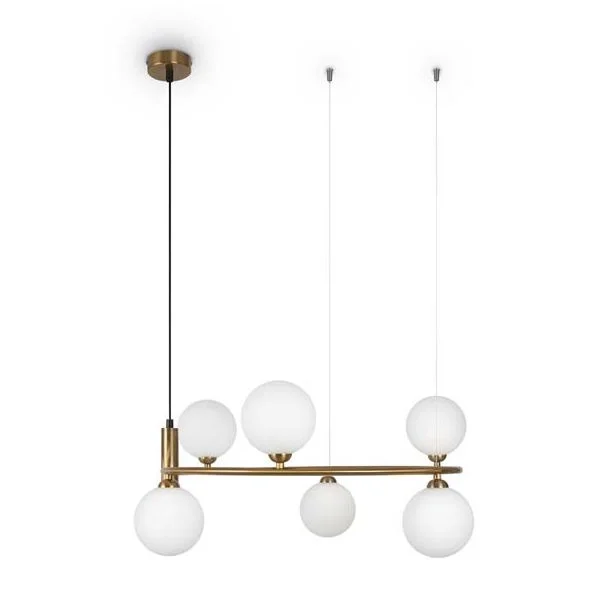 MAYTONI MOD013PL-06BS1 Ring lampa wisząca mosiądz