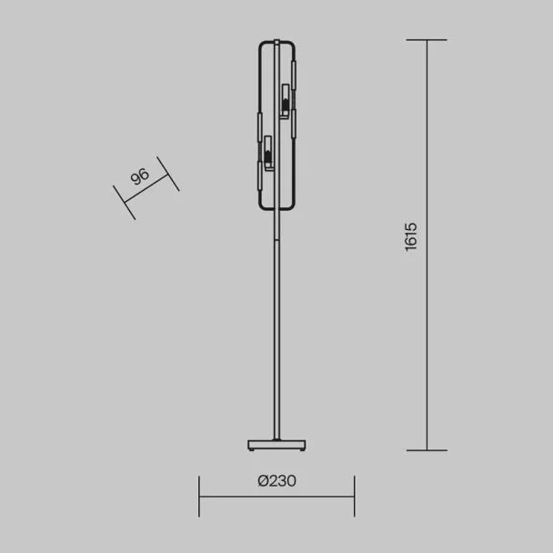 MAYTONI MOD099FL-02G Marmo lampa podłogowa