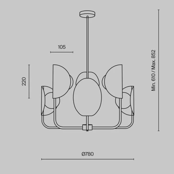MAYTONI MOD164PL-06BS Tropic lampa wisząca