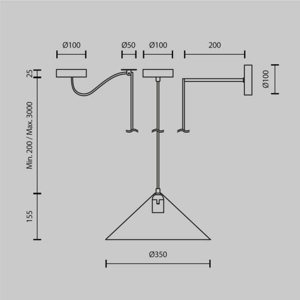 MAYTONI MOD167PL-01BG Basic colors lampa wisząca