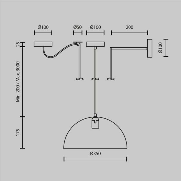 MAYTONI MOD168PL-01BG Basic colors lampa wisząca