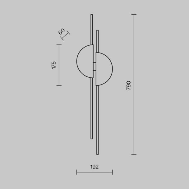 MAYTONI MOD179WL-L22BS4K Skyline lampa ścienna