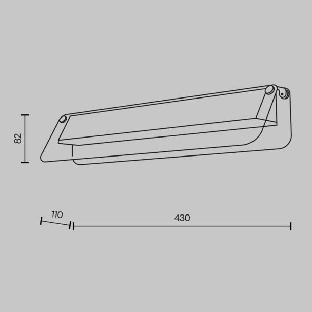 MAYTONI MOD296WL-L10BS3K Flat lampa ścienna