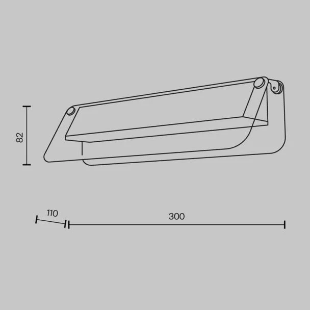 MAYTONI MOD296WL-L6BS3K Flat lampa ścienna