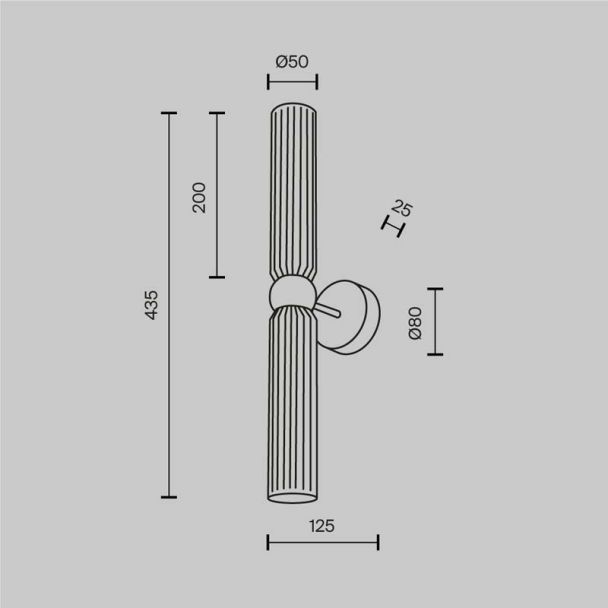 MAYTONI MOD302WL-02GR1 Antic lampa ścienna