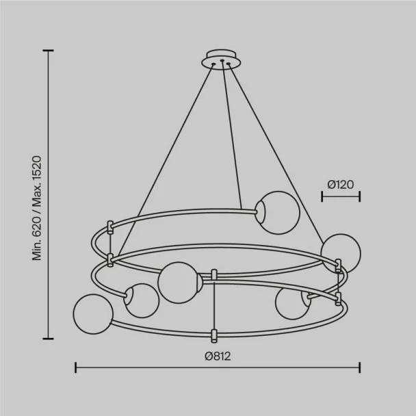 MAYTONI MOD317PL-06B Balance lampa wisząca