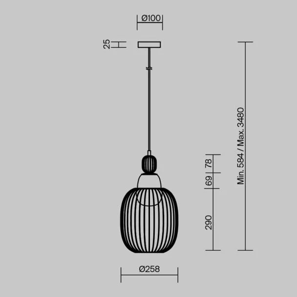 MAYTONI MOD376PL-01G1 Levitation lampa wisząca