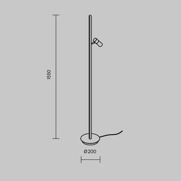 MAYTONI MOD395FL-L28B3K Thin lampa podłogowa