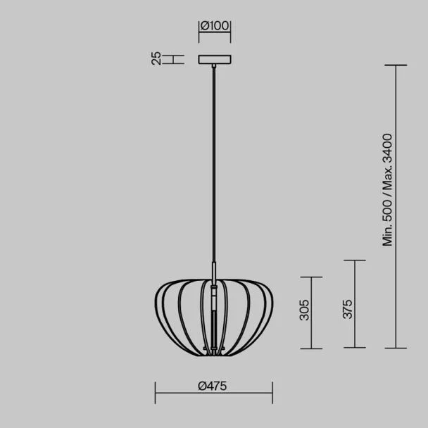MAYTONI MOD398PL-01S Cambio lampa wisząca