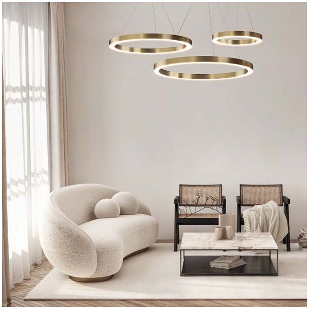 MAYTONI MOD415PL-L36BS4K Saturno lampa wisząca mosiądz
