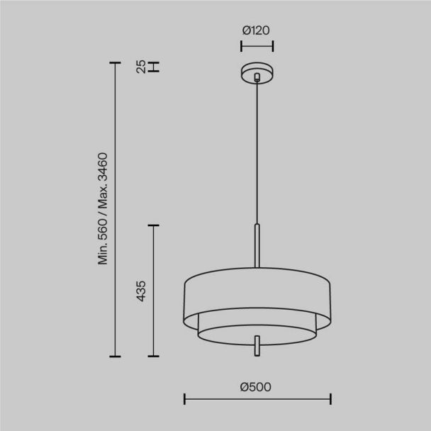 MAYTONI MOD613PL-05W1 Bergamo lampa wisząca