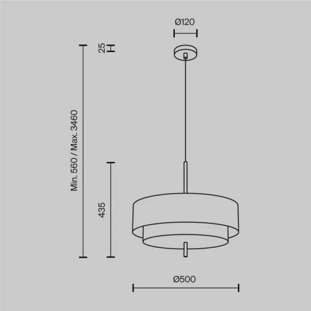 MAYTONI MOD613PL-05W1 Bergamo lampa wisząca