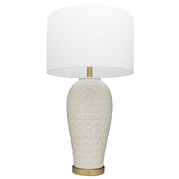 COSMOLIGHT Lampa stołowa MURCIA T01033BR-WH