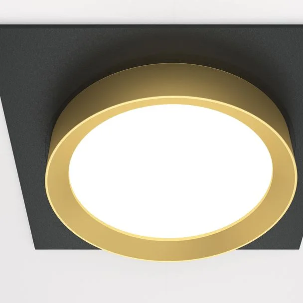 MAYTONI DL086-GX53-SQ-BG Hoop Downlight czarny,złoty